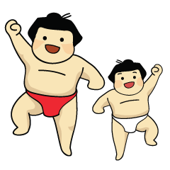 Sumo Dad and Sumo son - Thai Language