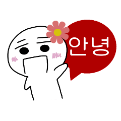 Hangul face sticker