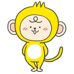 幸运的黄色的猴子
