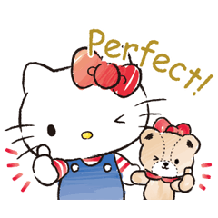 Stiker Hello Kitty dan Tiny Chum