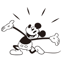 Mickey Mouse: Monochromatic Merriment – LINE stickers | LINE STORE