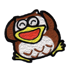 comic Owl Sticker