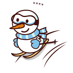 Winter snowman custom stickers