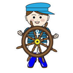 Animated little sailor boy
