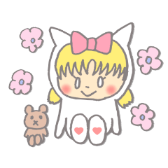 milkchan and stuffed toy of the bear