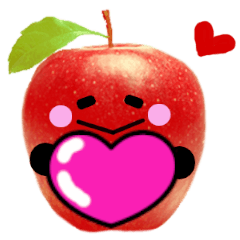 Object stamp-Fruits Apple Valentine