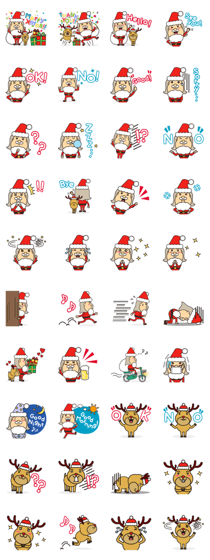 Sticker of Santa Claus