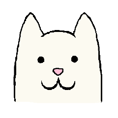 Cute white dog sticker