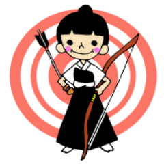 The japanese art of archery girls.