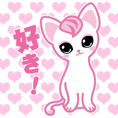 Lovely and cute cat sticker