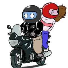 Conversation in the motorcycle trip