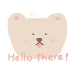 Cream bear loves you