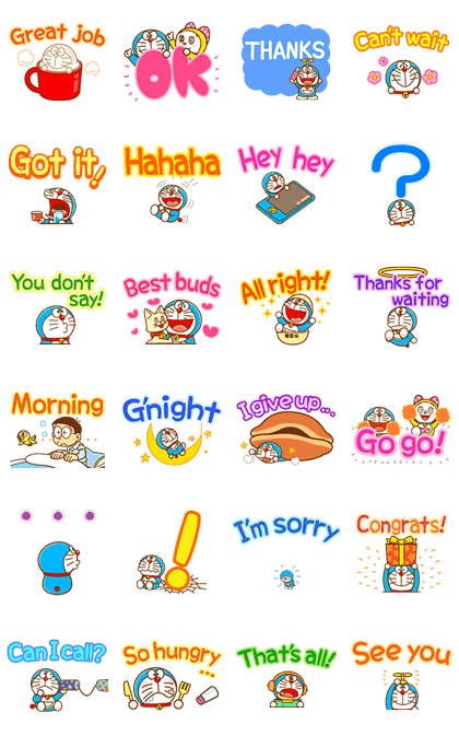 Doraemon's Animated Phrases