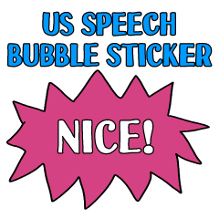 US Speech Bubble Sticker