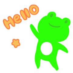 カエルさん日常会話スタンプ 英語表記 Line スタンプ Line Store