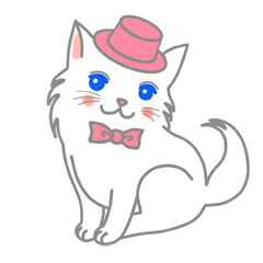 Pink hat cat