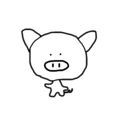 pig and friends sticker