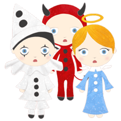 Angel, Iblis, Pierrot