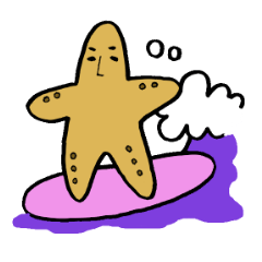 Starfish surfer who loves the sea