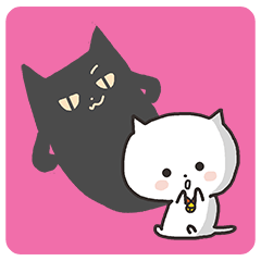 A white cat and Shadow cat