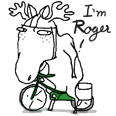 Roger with green moped (EN)