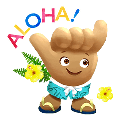 ハワイ州観光局のキャラクターShakaちゃん2