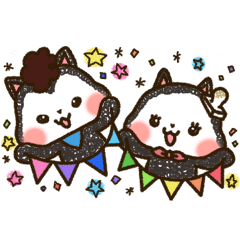 Good friend  black cat Ohagi & Oshiruko