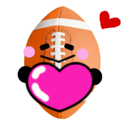 Object stamp-Sport Rugby Valentine