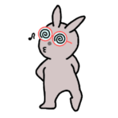Rabbit wearing glasses