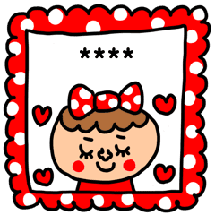 Riekimの赤ドットの女の子カスタムスタンプ Line スタンプ Line Store Riekimの赤ドットの女の子カスタムスタンプ Line スタンプ Line Store