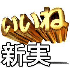 動く!金文字【新実,にいみ】