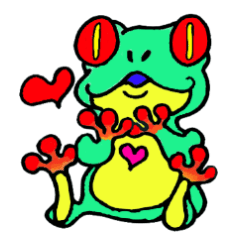 funky froggy sticker