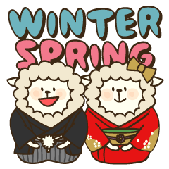fluffy sheep "Winter and Spring"