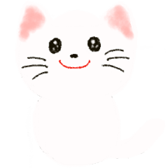 Stamp of white cat