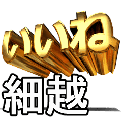 動く!金文字【細越,ほそごし】