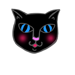 Stiker of a black cat