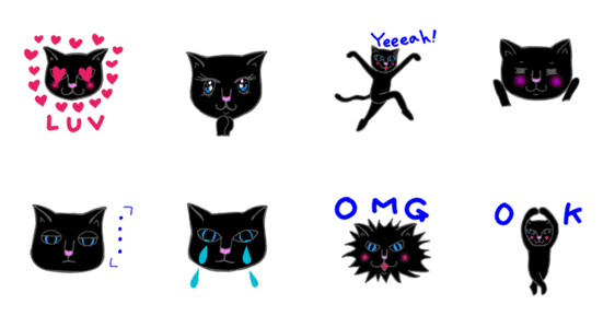 黒猫可愛い Lineクリエイターズスタンプ Stamplist