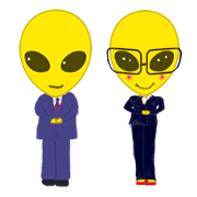 Office worker Alien yellow