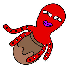 Octopus sticker of Akashi