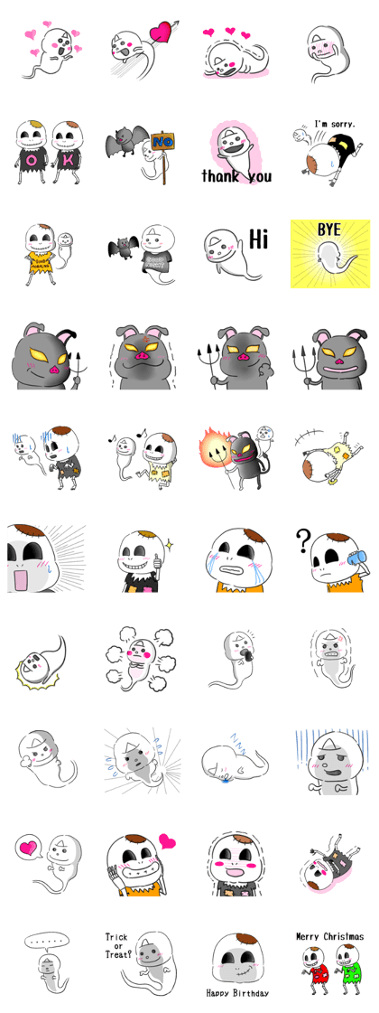 Ghost,Zombie,Devil
