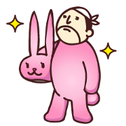 Pretty rabbit!&Costume gentleman