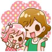 Mam and daughter sticker