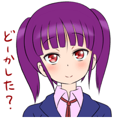 女の子スタンプ 紫ちゃん Line スタンプ Line Store 女の子スタンプ 紫ちゃん Line スタンプ Line Store