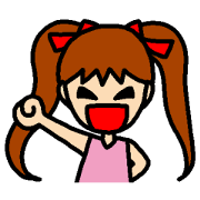 She's cute, and a cheerful girl.
