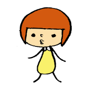 Pretty Okappa chan sticker.