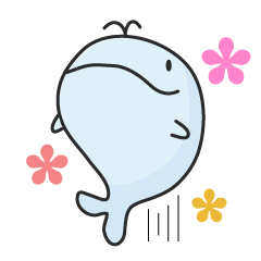 Cute whale Azul and Momo (English)