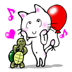Lovely cat & tortoise