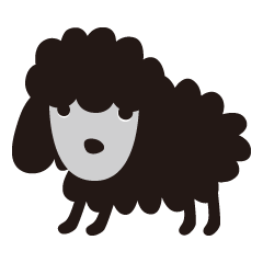 Black Toy Poodle  Sheep dog