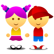 Cute Girl & Boy stickers
