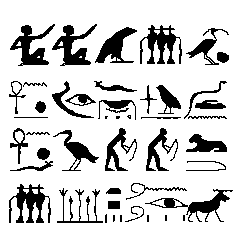 Egyptian mood hieroglyphs sticker